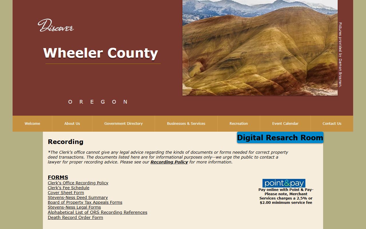 Wheeler County Circuit Court Clerk certified copy and records request information