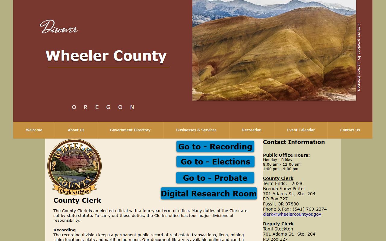 Wheeler County Circuit Court Clerk records and county clerk distinction