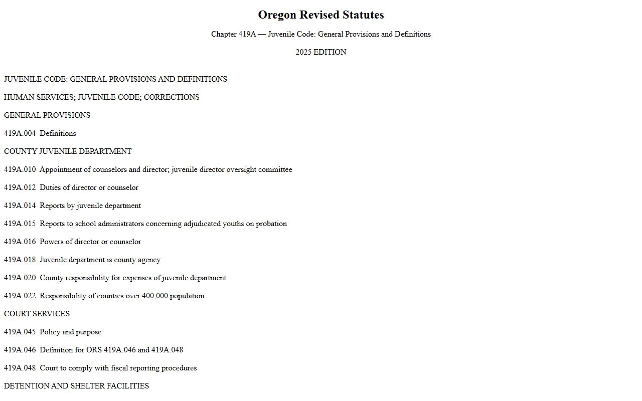 Wheeler County arrest records affected by Oregon juvenile records law