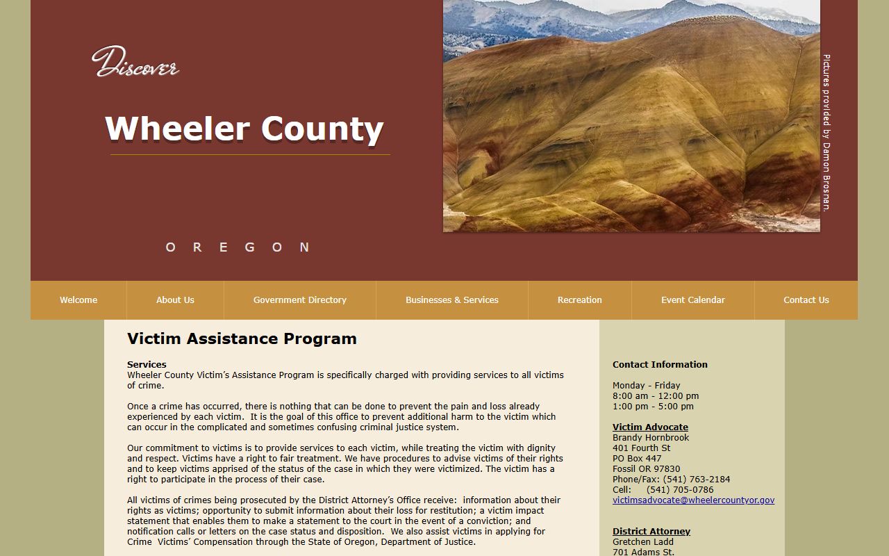 Wheeler County criminal court records victim services status and disposition support