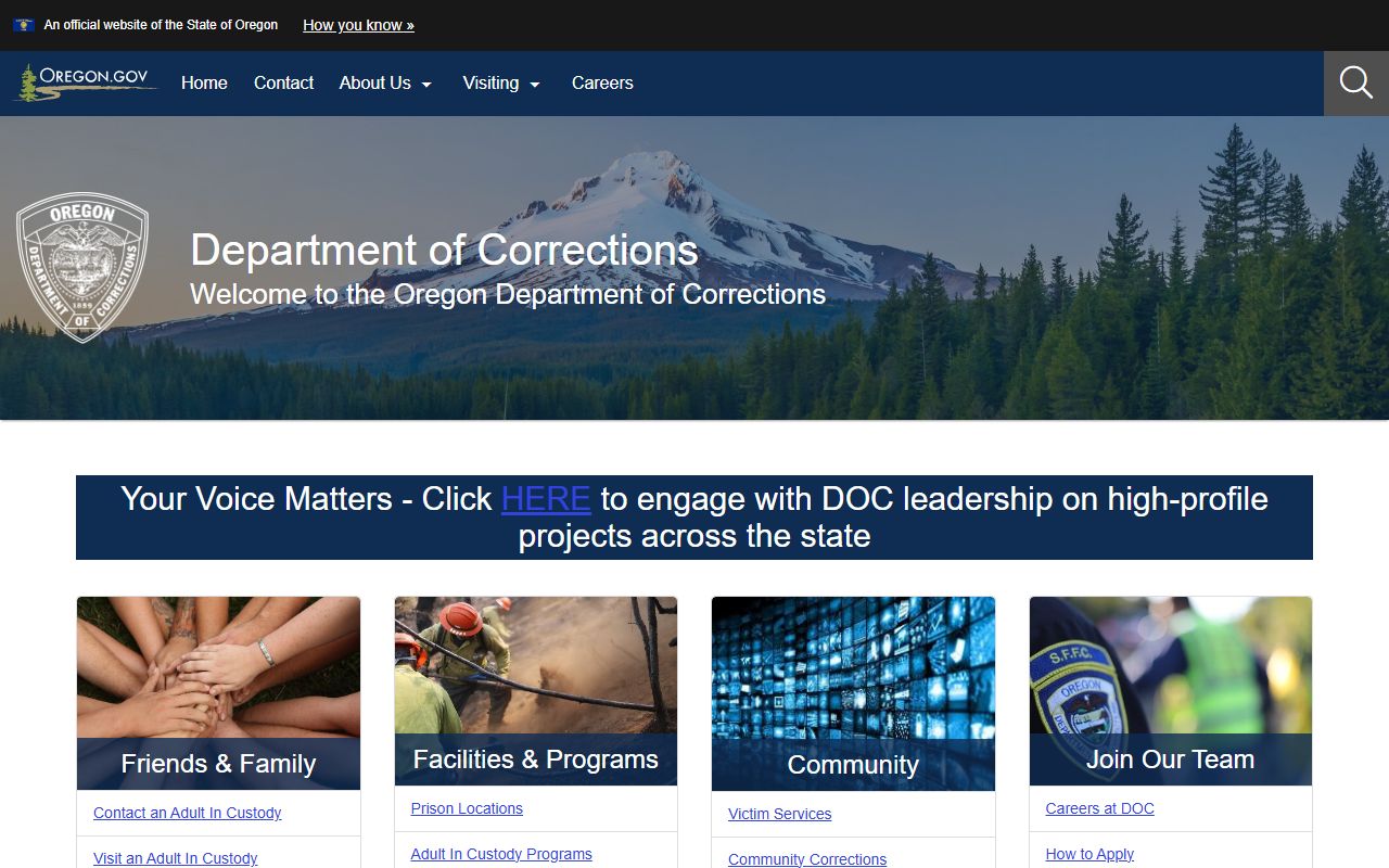 Wheeler County inmate records Oregon Department of Corrections source