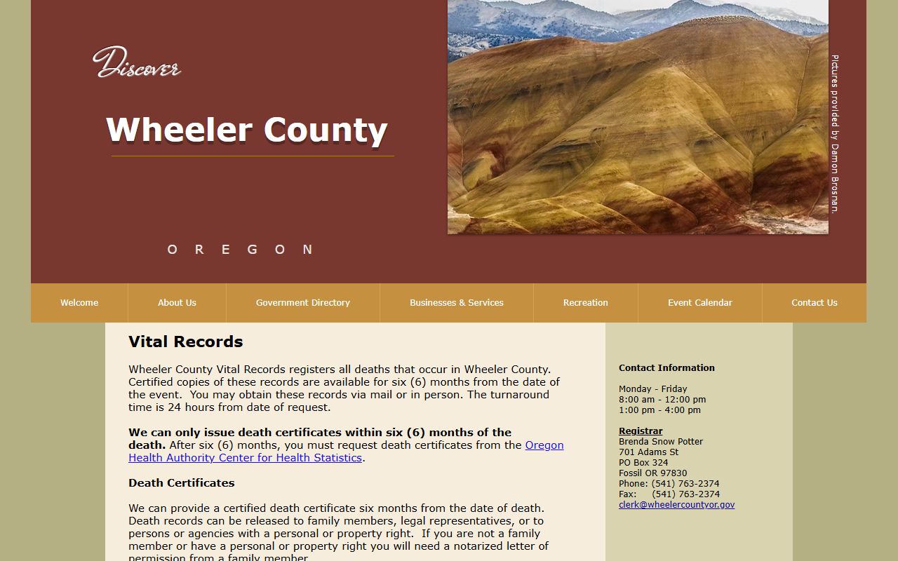 Wheeler County marriage and divorce records vital records source