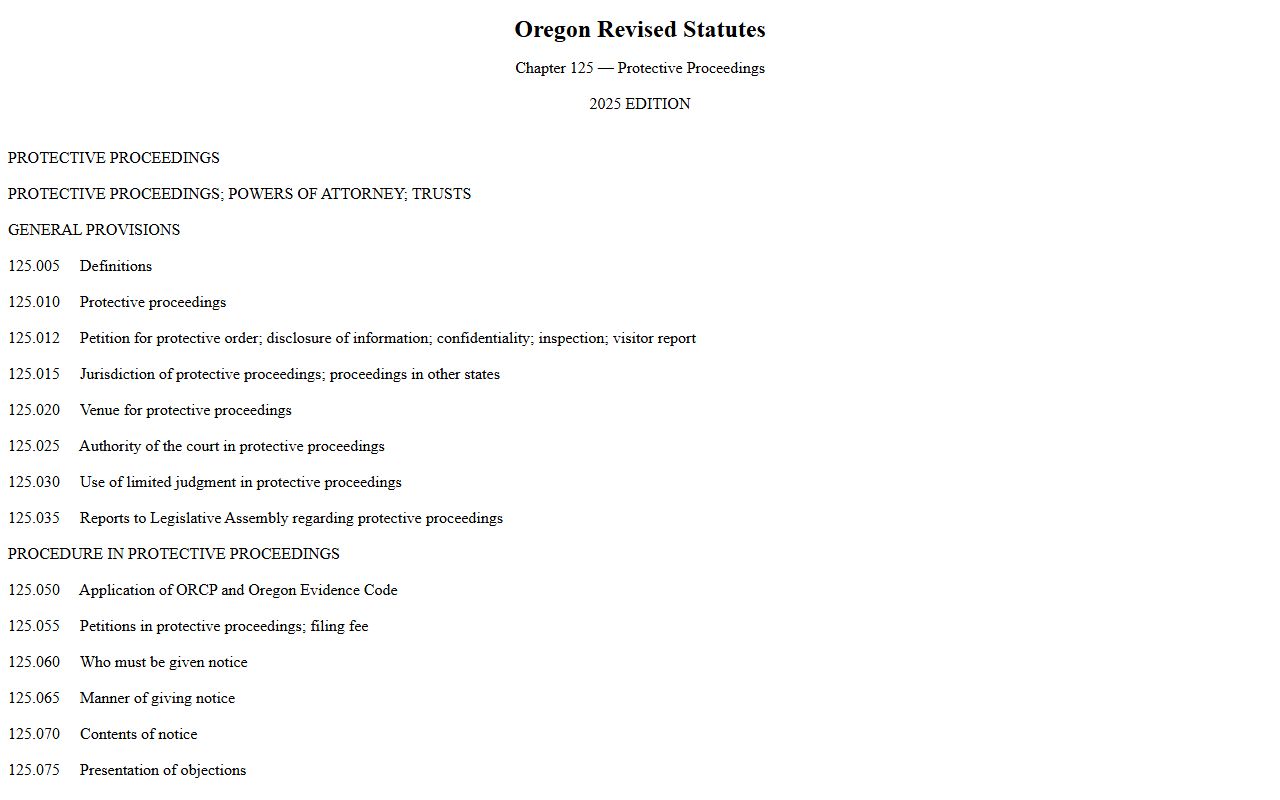 Oregon protective proceedings law for Wheeler County probate records